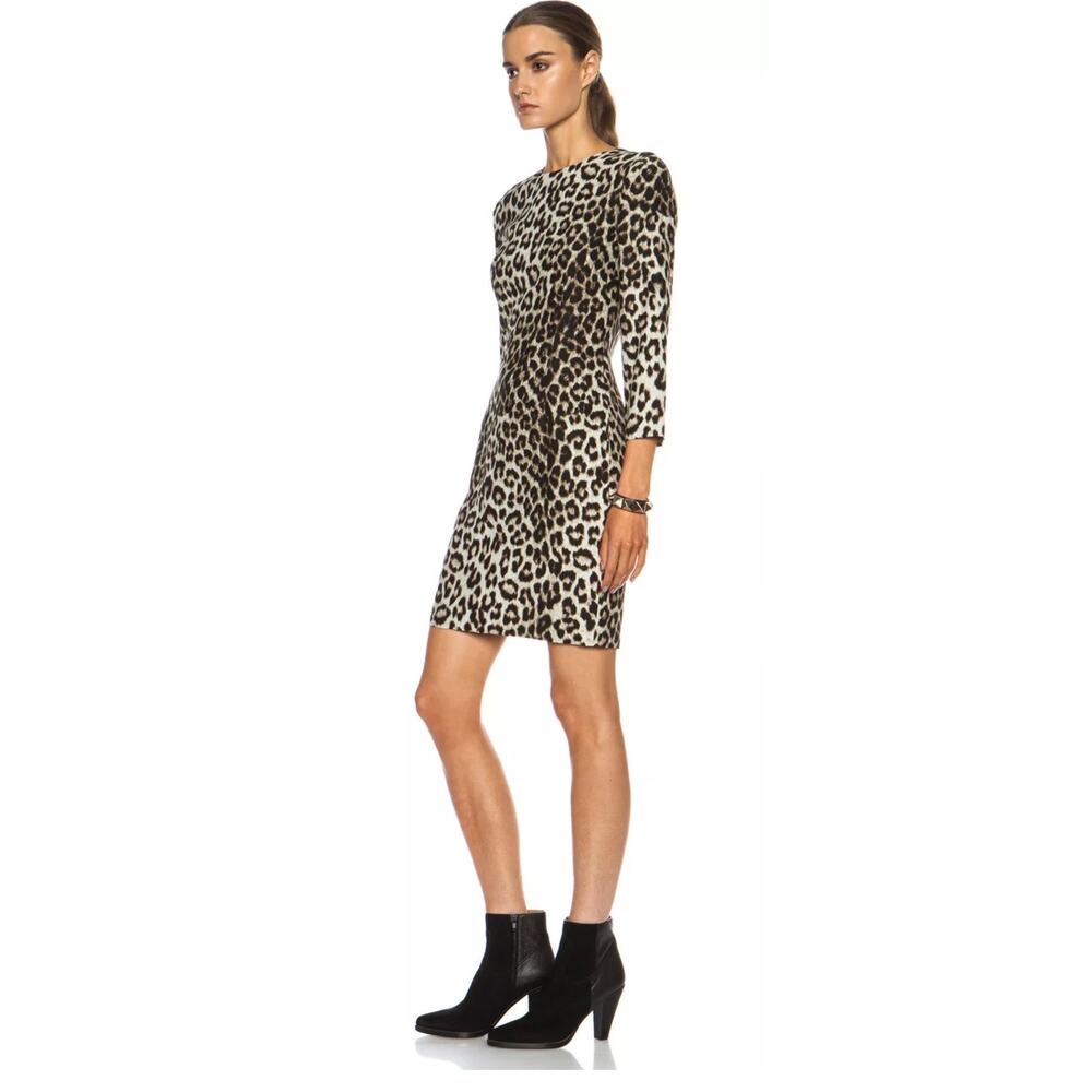Rag & Bone 100% Silk Leopard Print Short Dress - Size 8